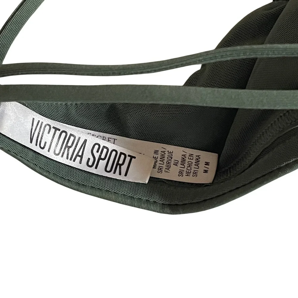 Victoria's Secret Sport Forest Green Racerback Triangle Bralette Size Medium
